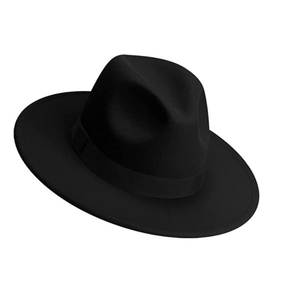 BRAND NEW TRENDY UNISEX WIDE BRIM FEDORA WITH RED UNDERBILL NWT - Picture 4 of 7